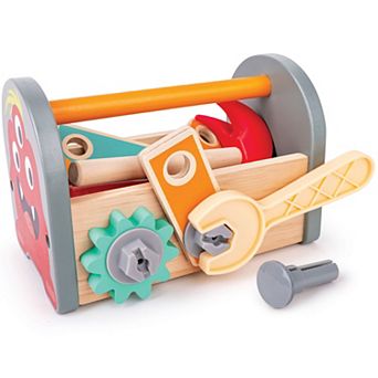 Hape Monster Design Wooden Tool Box With Carry Handle Fix-It Tool Kit