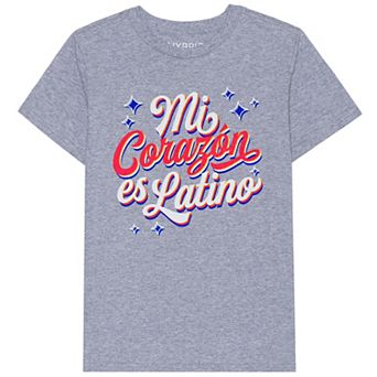 Kids Hybrid Hispanic Heritage Month Latino Corazon T-Shirt
