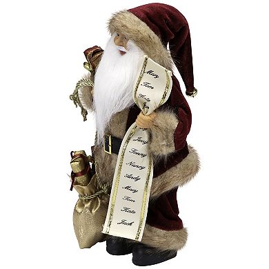 Northlight Red & White Woodland Standing Santa Claus Figurine