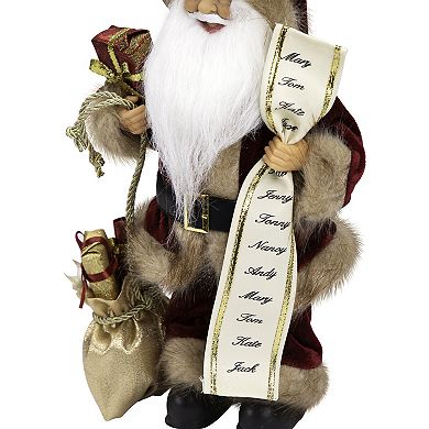 Northlight Red & White Woodland Standing Santa Claus Figurine
