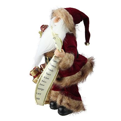 Northlight Red & White Woodland Standing Santa Claus Figurine