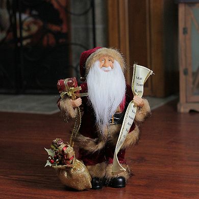 Northlight Red & White Woodland Standing Santa Claus Figurine