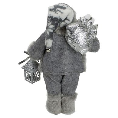 Northlight Faux Fur Standing Santa Claus Christmas Figurine