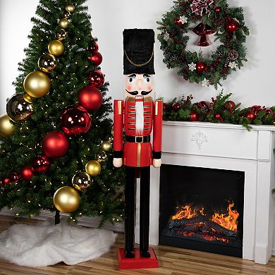Northlight 6-ft. Wooden Christmas Nutcracker Soldier Floor Décor
