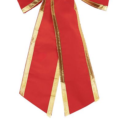 Northlight Red 4-Loop Velveteen Christmas Bow Decoration