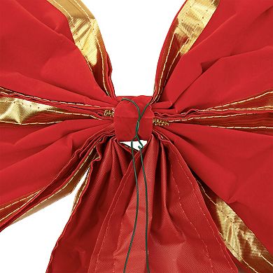Northlight Red 4-Loop Velveteen Christmas Bow Decoration