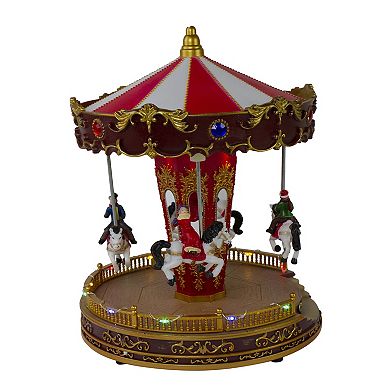 Northlight LED Animated Horses Christmas Carousel Village Display