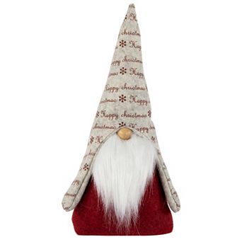 Northlight 12 in Standing Gnome "Happy Christmas" Figure Table Decor