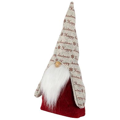 Northlight 12-in. Standing Gnome "Happy Christmas" Figure Table Decor