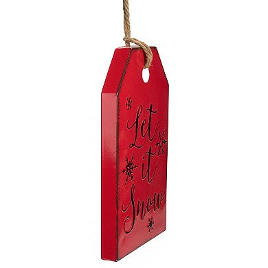 Northlight Let It Snow Metal Christmas Wall Sign - 12"
