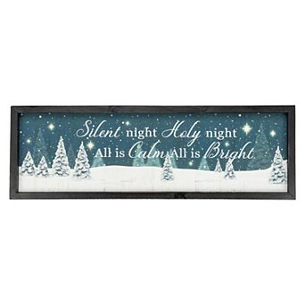 Northlight 23.5" Framed Silent Night Christmas Wall Sign