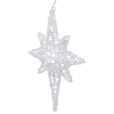 Northlight 24" Pure White LED Twinkle Bethlehem Star Hanging Christmas Décor