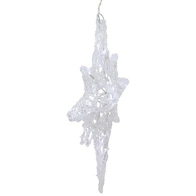 Northlight 24" Pure White LED Twinkle Bethlehem Star Hanging Christmas Décor