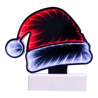 Northlight LED 3D Santa Hat Christmas Infinity Mirror
