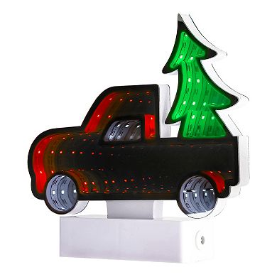 Northlight LED 3D Christmas Truck Infinity Mirror
