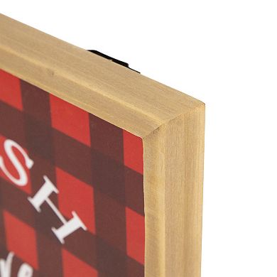 Northlight Plaid "Farm Fresh Christmas Trees Framed Christmas Wall Sign"