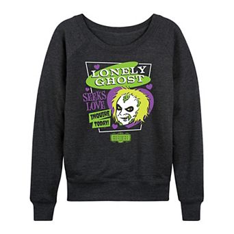 Women's Beetlejuice 2 Lonely Ghost French Terry Long Sleeve Tee