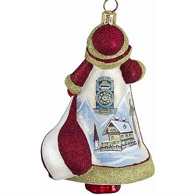 Joy To The World Glitterazzi Austrian Austria Santa Polish Glass Christmas Ornament Decoration