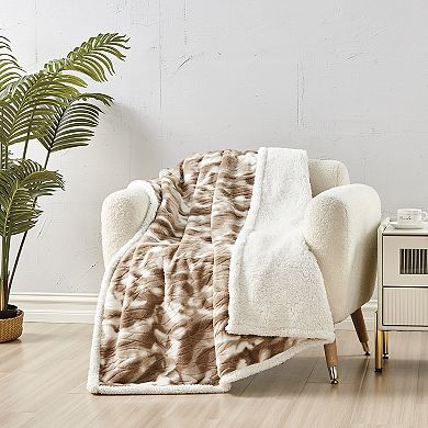 Alaska Sherpa Decorative Super Soft Throw Blanket For Sleep/decor