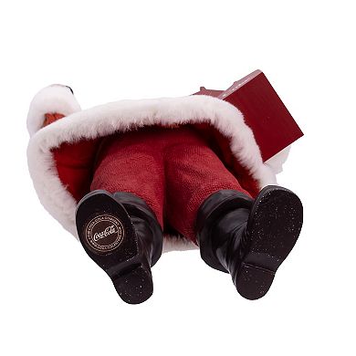 Kurt Adler 10.5-Inch Coca-Cola® Santa Holding Two Six Packs Table Piece