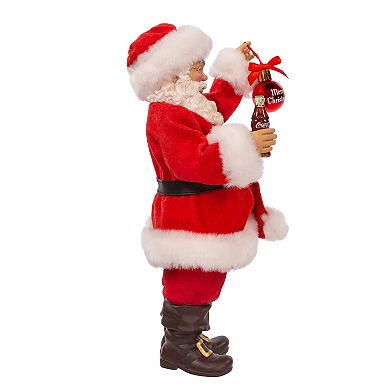 Kurt Adler 9.5-Inch Coca-Cola® Santa Holding Ornament Table Decor
