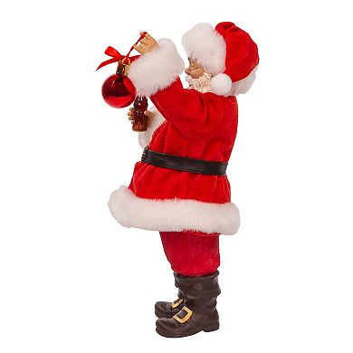 Kurt Adler 9.5-Inch Coca-Cola® Santa Holding Ornament Table Decor