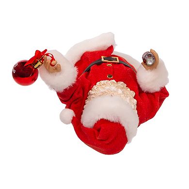 Kurt Adler 9.5-Inch Coca-Cola® Santa Holding Ornament Table Decor