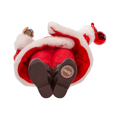 Kurt Adler 9.5-Inch Coca-Cola® Santa Holding Ornament Table Decor