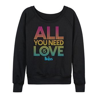 Women's The Beatles All You Need Is Love French Terry Long Sleeve Tee
