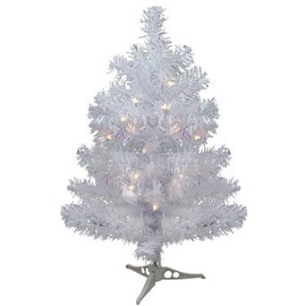 Northlight 2-ft. Pre-lit White Iridescent Pine Artificial Christmas Tree