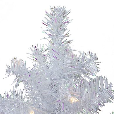 Northlight 2-ft. Pre-lit White Iridescent Pine Artificial Christmas Tree