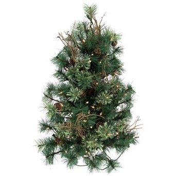 Northlight 2-ft. Pre-Lit Country Mixed Pine Artificial Christmas Wall Tree