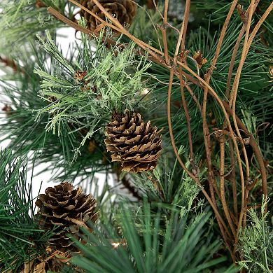 Northlight 2-ft. Pre-Lit Country Mixed Pine Artificial Christmas Wall Tree