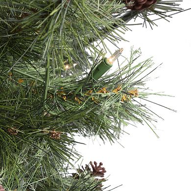 Northlight Pre-Lit Country Mixed Pine Artificial Christmas Wall / Door Tree