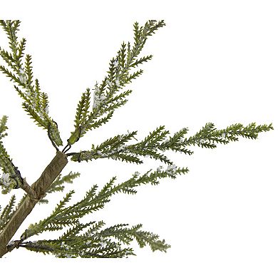 Northlight Real Touch Potted Medium Iced Cedar Artificial Christmas Tree