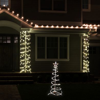 Northlight 3-ft. Lighted Spiral Cone Tree Outdoor Christmas Decoration