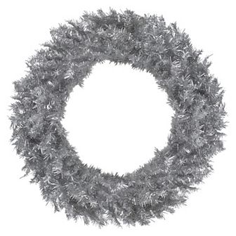 Northlight 36" Silver Tinsel Artificial Christmas Wreath