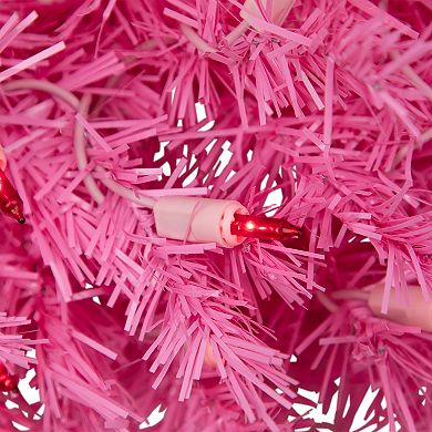 Northlight 24" Pre-Lit Pink Spruce Artificial Christmas Wreath