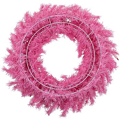 Northlight 24" Pre-Lit Pink Spruce Artificial Christmas Wreath