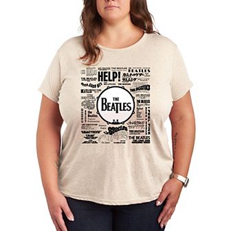 Plus Size The Beatles Singles Graphic Tee