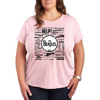 Plus Size The Beatles Singles Graphic Tee