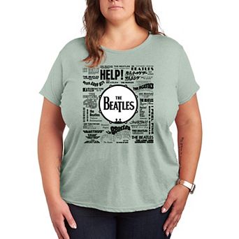 Plus Size The Beatles Singles Graphic Tee