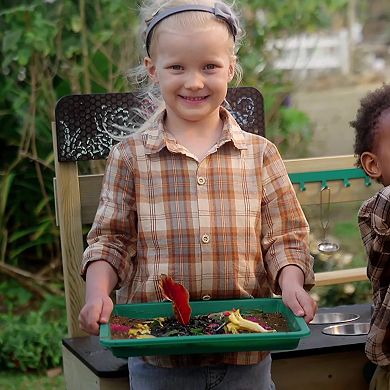 Hape Nature Fun Outdoor Mud Wooden Kitchen Playset