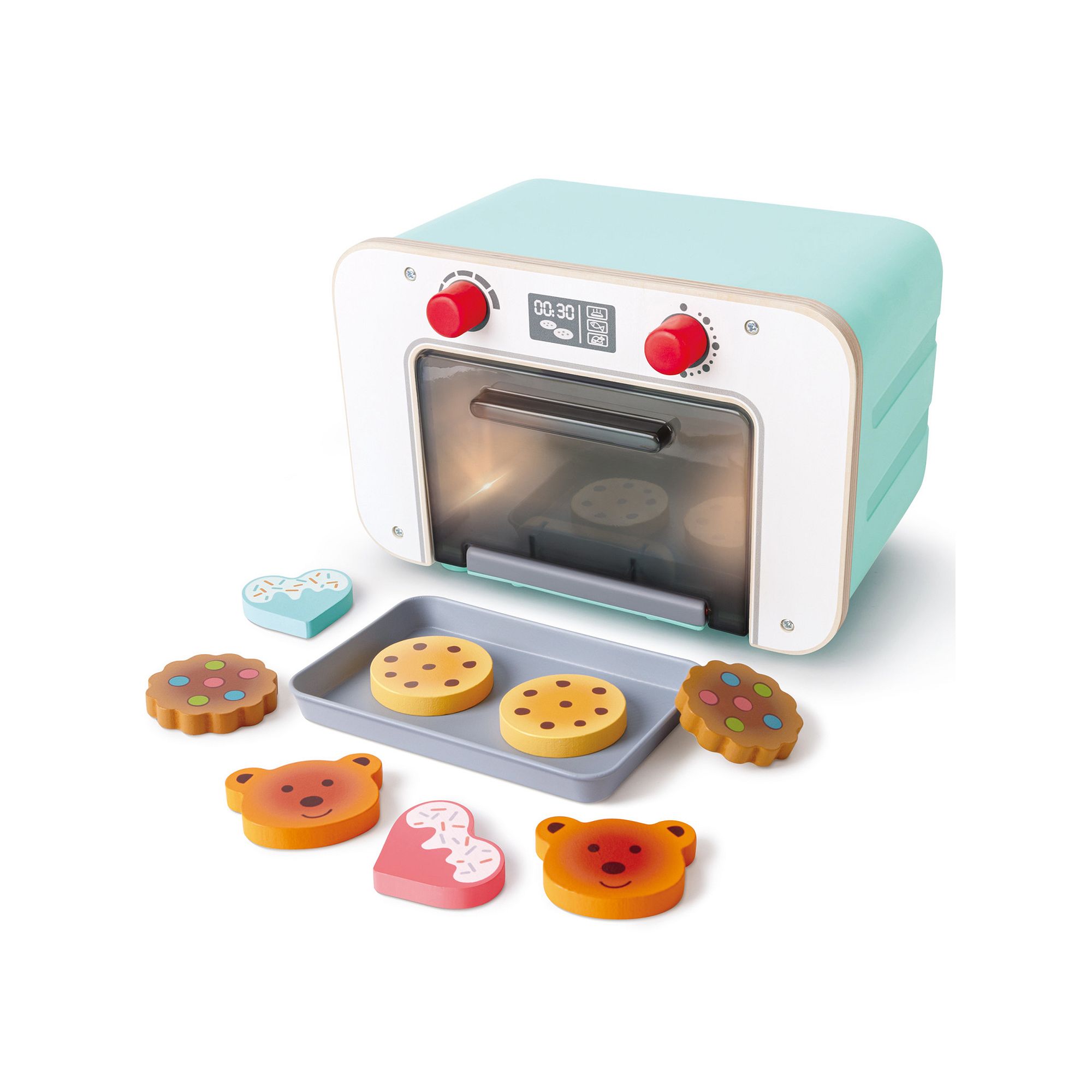 Hape Countdown Baking Oven Lights & Sounds Wooden Kitchen Toy Playset, Mult