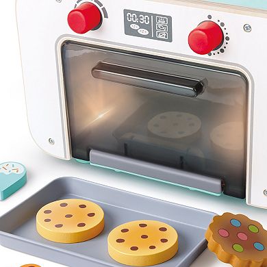 Hape Countdown Baking Oven Lights & Sounds Wooden Kitchen Toy Playset
