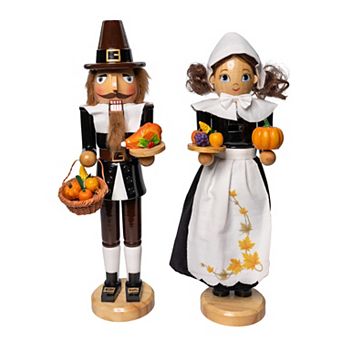 Kurt Adler 2 pc 15 in Pilgrim Nutcracker Set