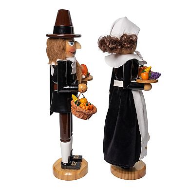 Kurt Adler 2-Piece 15 in. Pilgrim Nutcracker Set