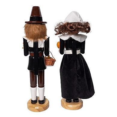 Kurt Adler 2-Piece 15 in. Pilgrim Nutcracker Set