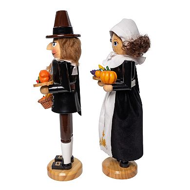 Kurt Adler 2-Piece 15 in. Pilgrim Nutcracker Set
