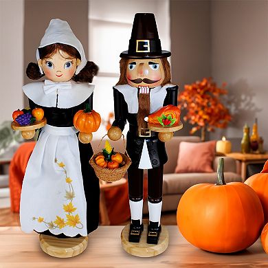 Kurt Adler 2-Piece 15 in. Pilgrim Nutcracker Set